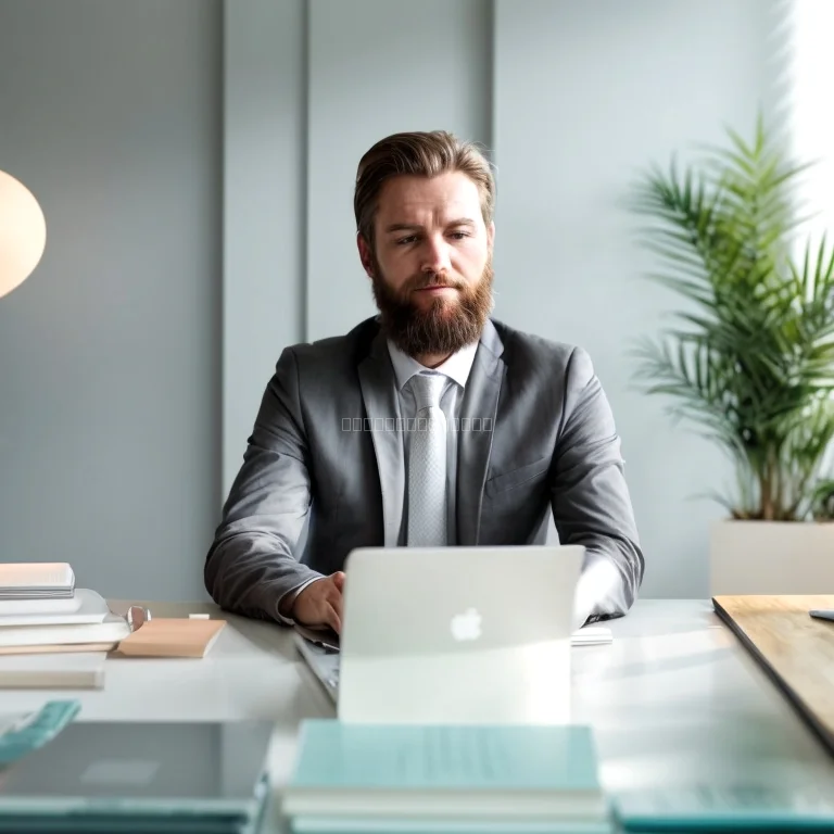 瞑想するビジネスマンのシルエット